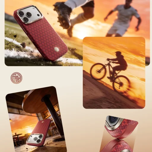  iPhone 18 Pro Max / 17 Pro Max Sawy piros Benks ArmorGrid Edge X9 Air Navigator Kevlar tok - 13