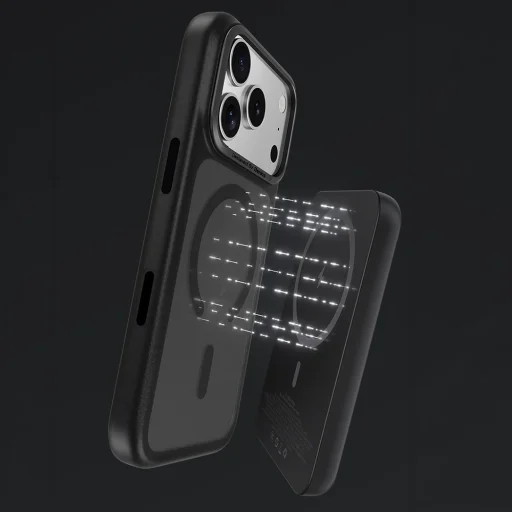 iPhone 18 Pro Max/17 Pro Max čierny kryt Benks Magnetic Mist s kovovým rámom a tlačidlom na ovládanie fotoaparátu - 12