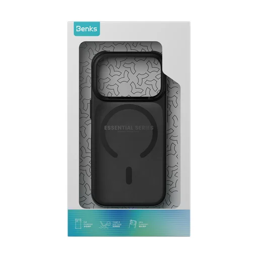 iPhone 18 Pro Max/17 Pro Max čierny kryt Benks Magnetic Mist s kovovým rámom a tlačidlom na ovládanie fotoaparátu - 14