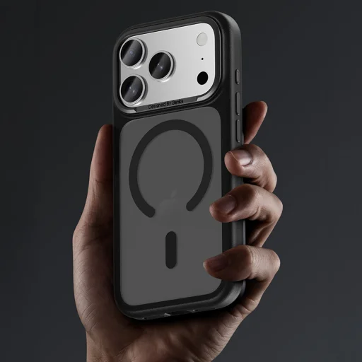  iPhone 18 Pro Max/17 Pro Max fekete Benks Magnetic Mist fémkeretes tok kameravezérlő gombbal - 7
