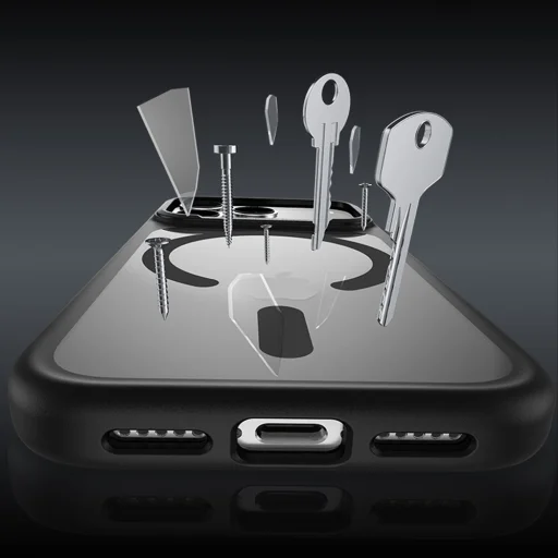  iPhone 18 Pro Max/17 Pro Max fekete Benks Magnetic Mist fémkeretes tok kameravezérlő gombbal - 9