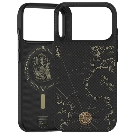 iPhone 18 Pro/17 Pro hlboká matná čierna Benks ArmorEdge X1 Air Navigator kevlárové puzdro - 2