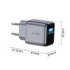 Tech-Protect PowerVision NC45W-GaN 45W USB-C sieťová nabíjačka, tmavosivá thumbnail