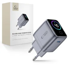 Tech-Protect PowerVision NC45W-GaN 45W USB-C sieťová nabíjačka, tmavosivá