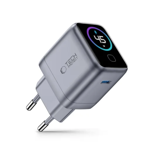 Tech-Protect PowerVision NC45W-GaN 45W USB-C sieťová nabíjačka, tmavosivá - 2