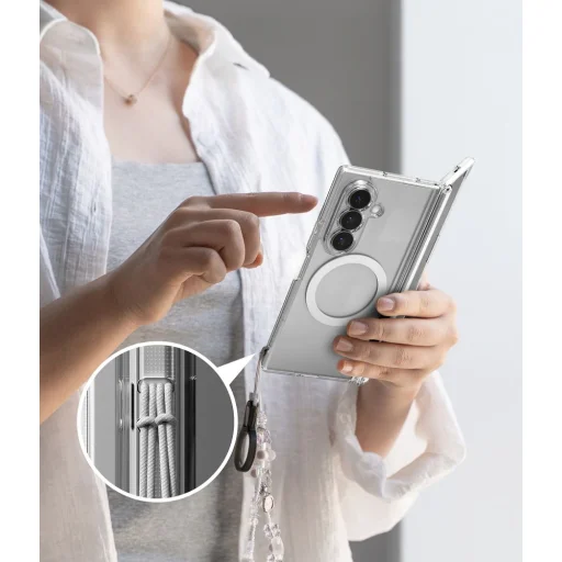 Priehľadné puzdro Ringke Fusion Flap Magnetic MagSafe pre Samsung Galaxy Z Fold 8 Ultra - 9