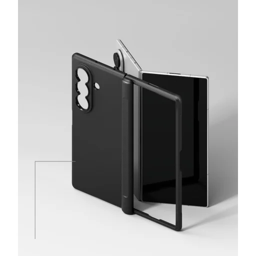 Čierne magnetické MagSafe puzdro Ringke Onyx Flap pre Samsung Galaxy Z Fold 8 Ultra - 6