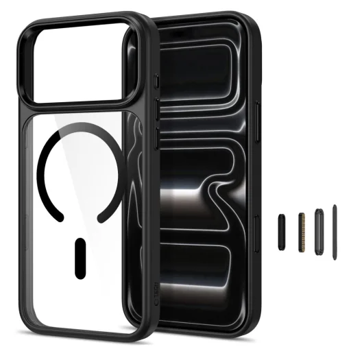 iPhone 17 Pro / 18 Pro čierne/priehľadné puzdro Tech-Protect Magmat MagSafe CC - 2