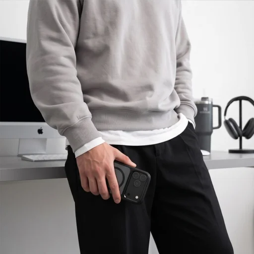 iPhone 17 Pro / 18 Pro čierne/priehľadné puzdro Tech-Protect Magmat MagSafe CC - 7