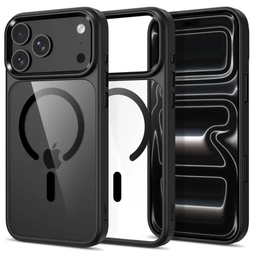 iPhone 17 Pro / 18 Pro čierne/priehľadné puzdro Tech-Protect Magmat MagSafe CC - 1