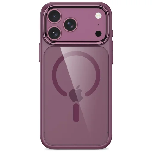  iPhone 17 Pro Max / 18 Pro Max sötét cseresznye/átlátszó Tech-Protect Magmat MagSafe CC tok - 3