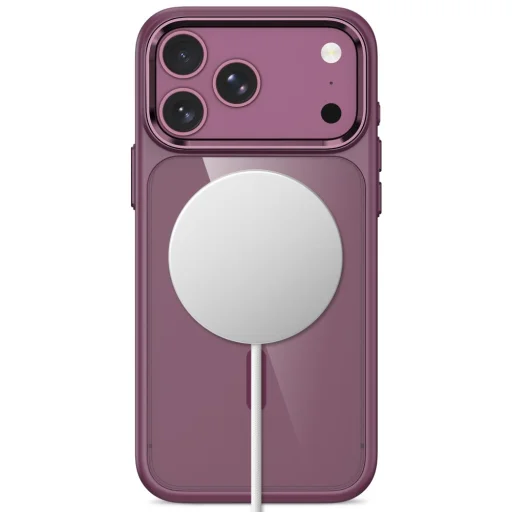  iPhone 17 Pro Max / 18 Pro Max sötét cseresznye/átlátszó Tech-Protect Magmat MagSafe CC tok - 4