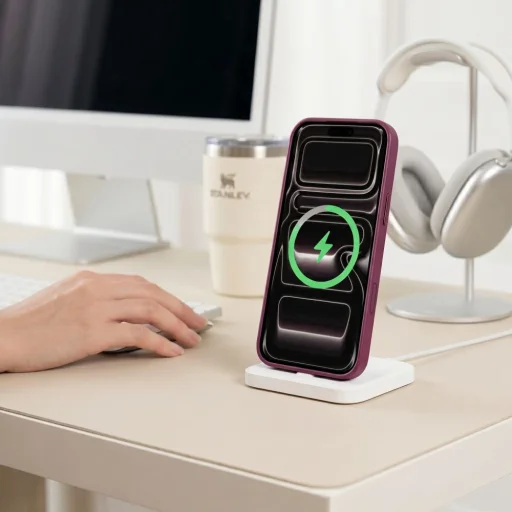  iPhone 17 Pro Max / 18 Pro Max sötét cseresznye/átlátszó Tech-Protect Magmat MagSafe CC tok - 9