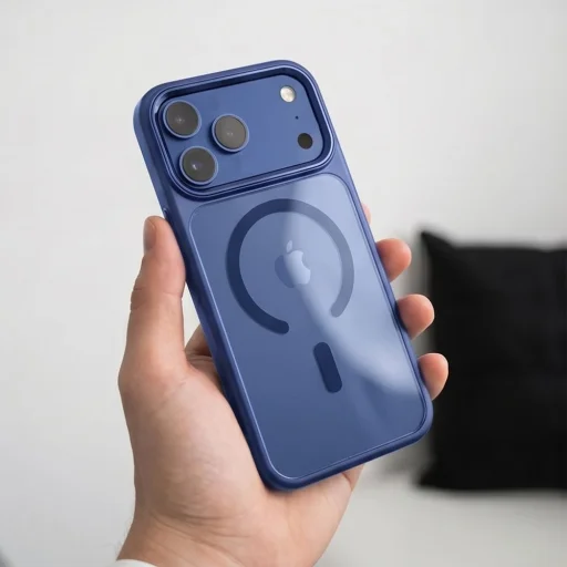 iPhone 17 Pro / 18 Pro tmavomodré/priehľadné Tech-Protect Magmat MagSafe puzdro s ovládaním kamery - 8