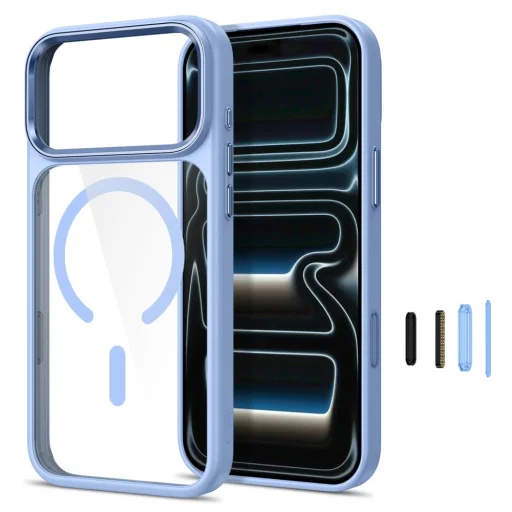 iPhone 17 Pro / 18 Pro svetlomodré-priesvitné puzdro Tech-Protect Magmat MagSafe CC - 2