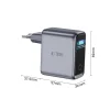 Tech-Protect PowerVision NC100W-GaN 3-portová 100W sieťová nabíjačka, tmavosivá (2×USB-C, 1×USB-A) thumbnail