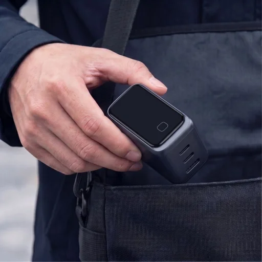 Tech-Protect PowerVision NC100W-GaN 3-portová 100W sieťová nabíjačka, tmavosivá (2×USB-C, 1×USB-A) - 9