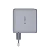 Tech-Protect PowerVision NC140W-GaN 140W 4-portová sieťová nabíjačka, tmavosivá (3×USB-C, 1x USB-A) thumbnail