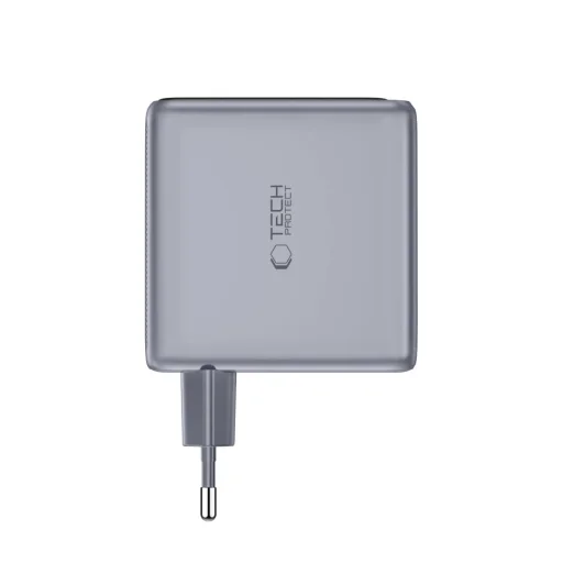 Tech-Protect PowerVision NC140W-GaN 140W 4-portová sieťová nabíjačka, tmavosivá (3×USB-C, 1x USB-A) - 3
