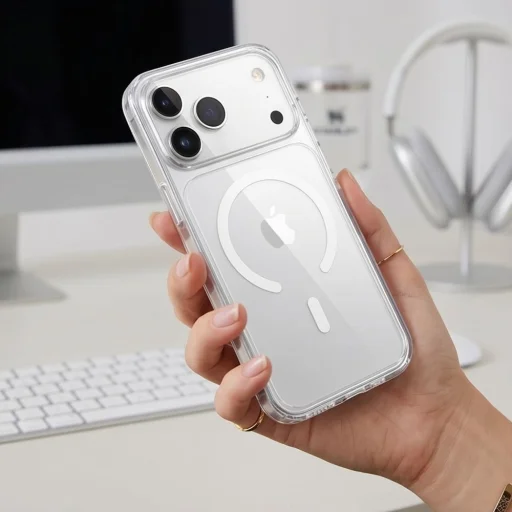  iPhone 17 Pro Max / 18 Pro Max Tech-Protect Flexair Hybrid CC MagSafe átlátszó tok - 7
