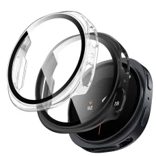 Samsung Galaxy Watch 8 / 9 (44 mm) Tech-Protect Defense puzdro 2 ks – matná čierna a priesvitná