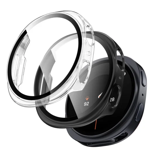 Samsung Galaxy Watch 8 / 9 (40 mm) Tech-protect Defense balenie 2 kusov matné čierne a priehľadné puzdro - 1