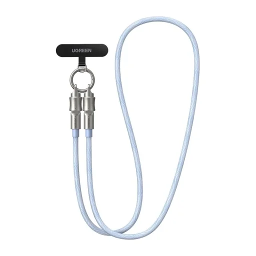 UGREEN L508 USB-C – USB-C kábel so šnúrkou na krk 1,2 m 60 W, modrý - 1
