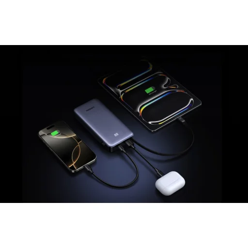 UGREEN PB537 20000 mAh 55 W powerbanka so zabudovaným USB-C káblom, sivá - 5