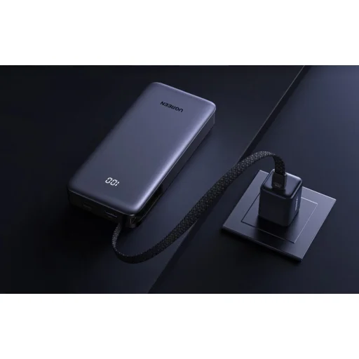 UGREEN PB537 20000 mAh 55 W powerbanka so zabudovaným USB-C káblom, sivá - 6