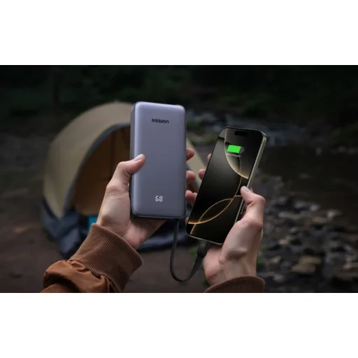 UGREEN PB537 20000 mAh 55 W powerbanka so zabudovaným USB-C káblom, sivá - 3