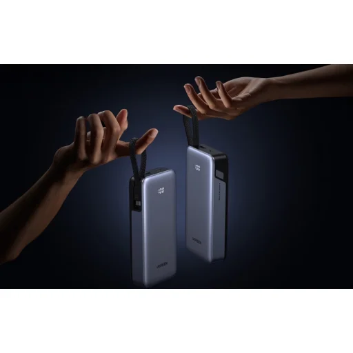 UGREEN PB537 20000 mAh 55 W powerbanka so zabudovaným USB-C káblom, sivá - 4