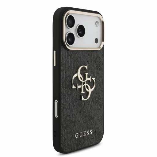 iPhone 18 Pro Max čierne puzdro Guess 4G s kovovým logom a remienkom - 5