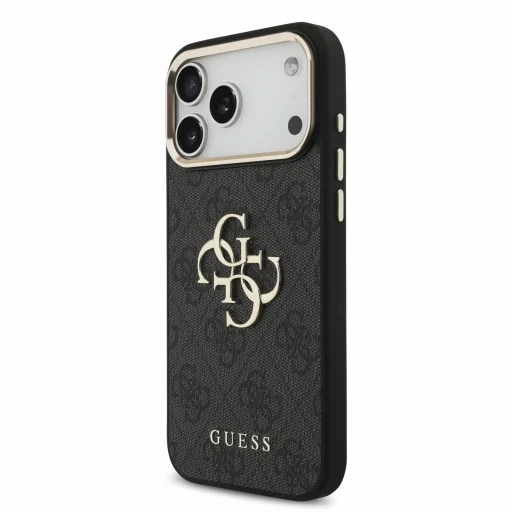 iPhone 18 Pro Max čierne puzdro Guess 4G s kovovým logom a remienkom - 3