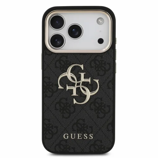 iPhone 18 Pro čierne puzdro Guess PU 4G Metal Logo s remienkom - 4