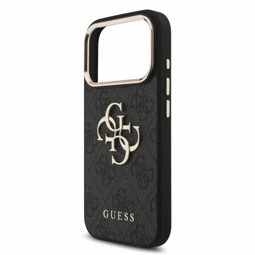 iPhone 18 Pro čierne puzdro Guess PU 4G Metal Logo s remienkom - 6