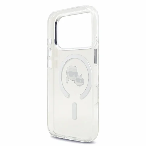 iPhone 18 Pro biely Karl Lagerfeld IML K&CH Heads Metal Frame MagSafe kryt - 6