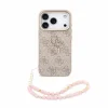 iPhone 18 Pro ružový Guess PU 4G Metal Logo Strap kryt thumbnail