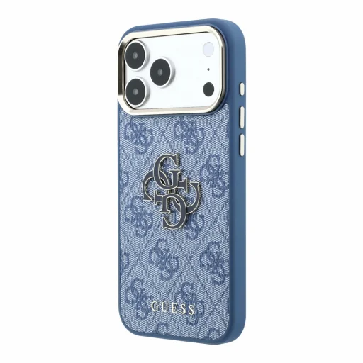 Modré puzdro Guess PU 4G Resin Metal Logo pre iPhone 18 Pro - 2
