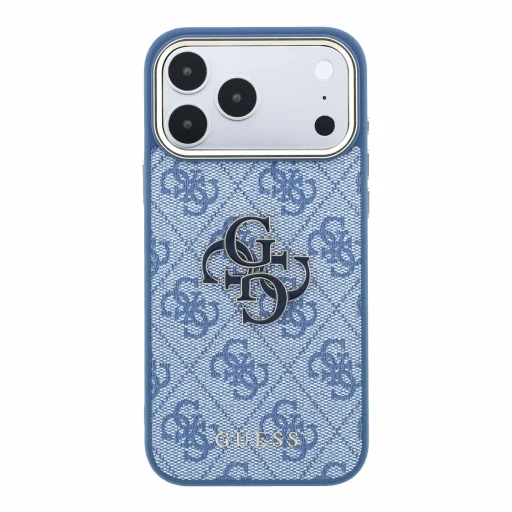 Modré puzdro Guess PU 4G Resin Metal Logo pre iPhone 18 Pro - 3
