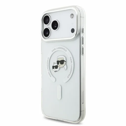 iPhone 18 Pro Max biely Karl Lagerfeld IML K&CH Heads MagSafe kryt s kovovým rámom - 2