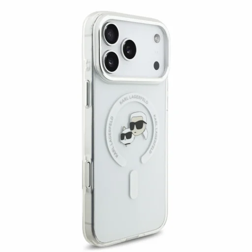 iPhone 18 Pro Max biely Karl Lagerfeld IML K&CH Heads MagSafe kryt s kovovým rámom - 4