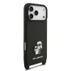 iPhone 18 Pro čierne Karl Lagerfeld Saffiano Crossbody Strap Karl and Choupette puzdro thumbnail