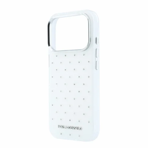 iPhone 18 Pro Biely Karl Lagerfeld IML štrasový MagSafe kryt - 5