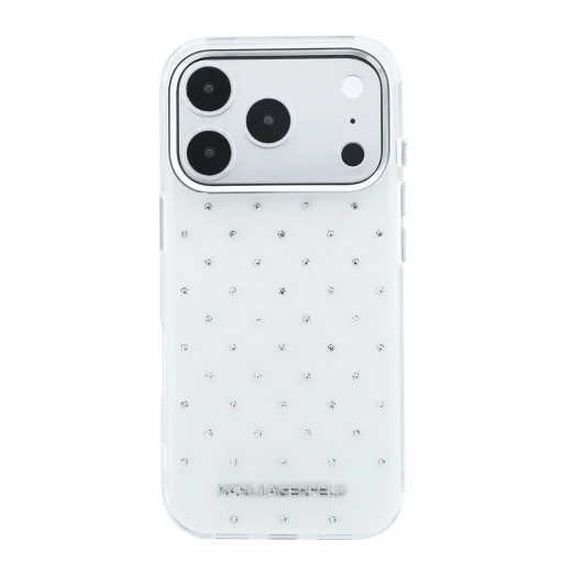 iPhone 18 Pro Biely Karl Lagerfeld IML štrasový MagSafe kryt - 3