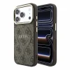 Apple iPhone 18 Pro Max hnedé puzdro Guess z umelej kože 4G so zlatým rámom reliéfne MagSafe thumbnail
