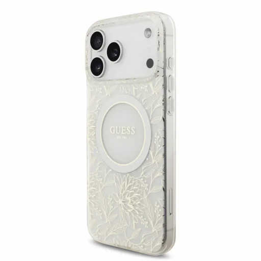 Biely kryt Guess IML Flowers Allover Strap MagSafe pre iPhone 18 Pro Max - 3