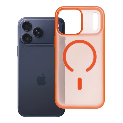  iPhone 17 Pro Max / 18 Pro Max narancssárga FLEXLINE MAG COVER tok, MagSafe-kompatibilis - 1