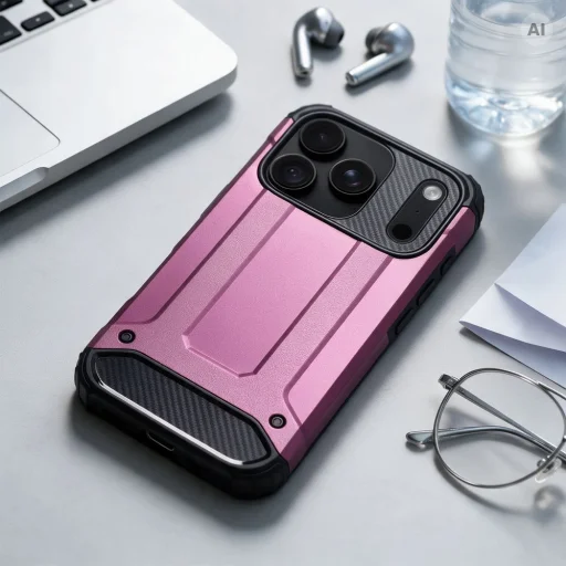 iPhone 17 Pro / 18 Pro tmavočerešňové Armor puzdro - 3