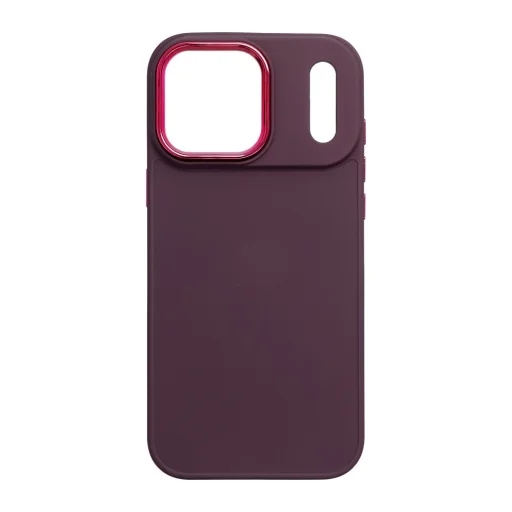  iPhone 17 Pro Max / 18 Pro Max sötét cseresznye Frame tok - 1