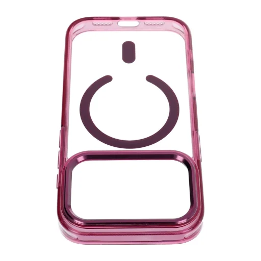 Apple iPhone 17 Pro / 18 Pro tmavo čerešňové puzdro Frame Clear Hybrid Mag Cover kompatibilné s MagSafe - 4
